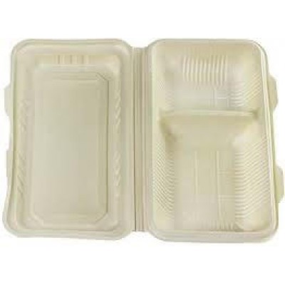 Container Lunch box 2 secțiuni biodegradabil