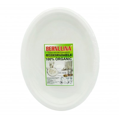 Set Farfurii Biodegradabile ovale  8"10 (20 *26 cm) 6 buc.