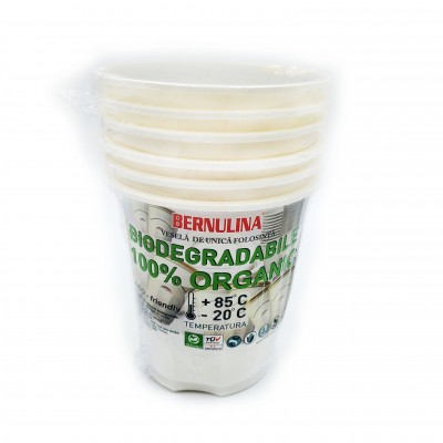 Set Pahare biodegradabile 200ml 6 buc.